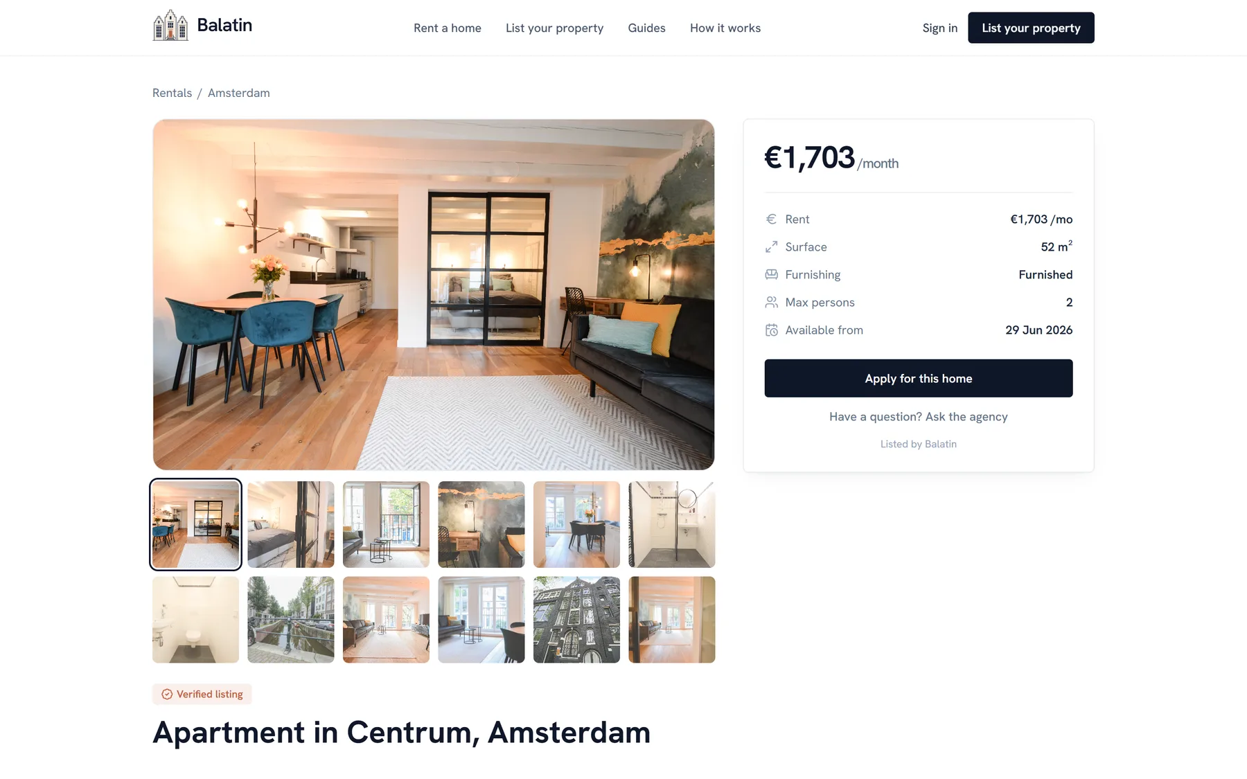 Woningdetailpagina van Balatin